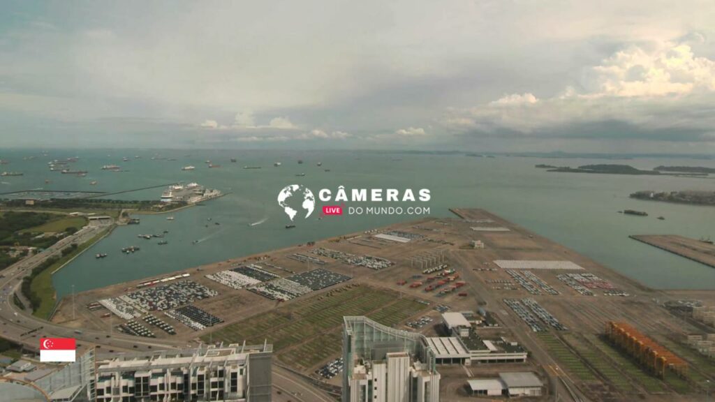 Live HD Webcam of Singapore Port, Tanjong Pagar, Singapore.