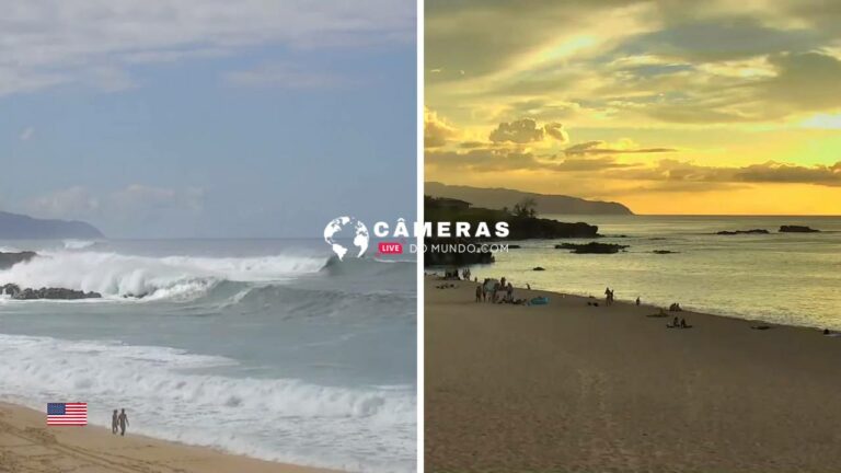 Waimea Bay Surf Webcam, Hawaii live cams, USA.