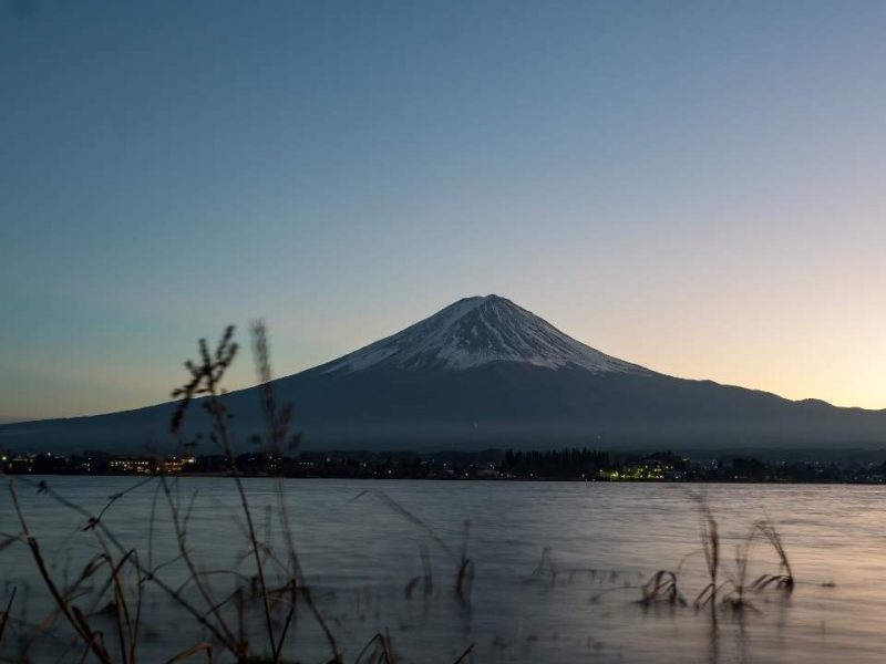 Foto do monte fuji no Japão ao vivo.