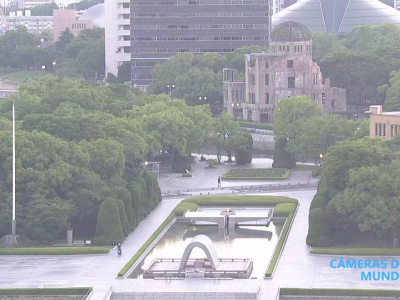 Câmera ao vivo do Parque Memorial da Paz de Hiroshima.