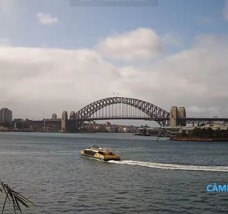 Ponte do Porto de Sydney, Austrália ao vivo