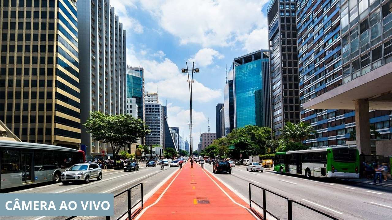 Câmera ao vivo Avenida Paulista em São Paulo.