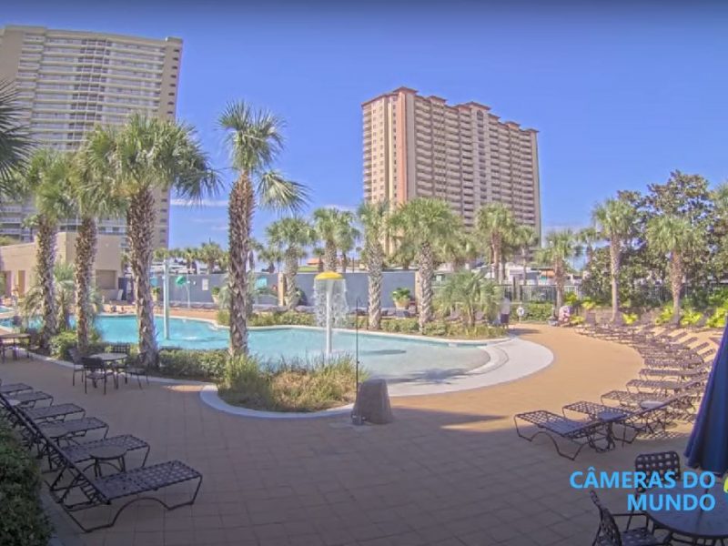 Câmera ao vivo Emerald Beach Resort, em Panama City Beach, Flórida.
