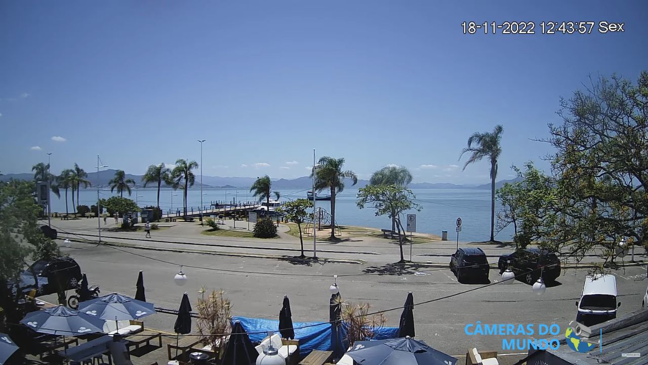 Câmera ao vivo da Avenida Beira Mar Norte, Florianópolis, Santa Catarina.