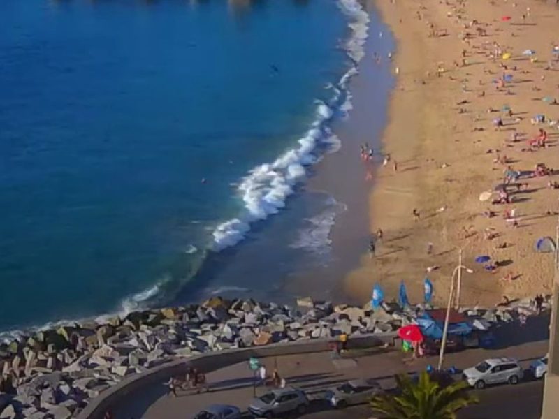 Câmera ao vivo da Playa Acapulco, em Viña del Mar, no Chile.