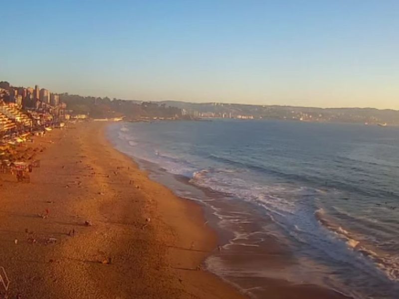 Câmera ao vivo de Reñaca Beach, Viña Del Mar, Chile.