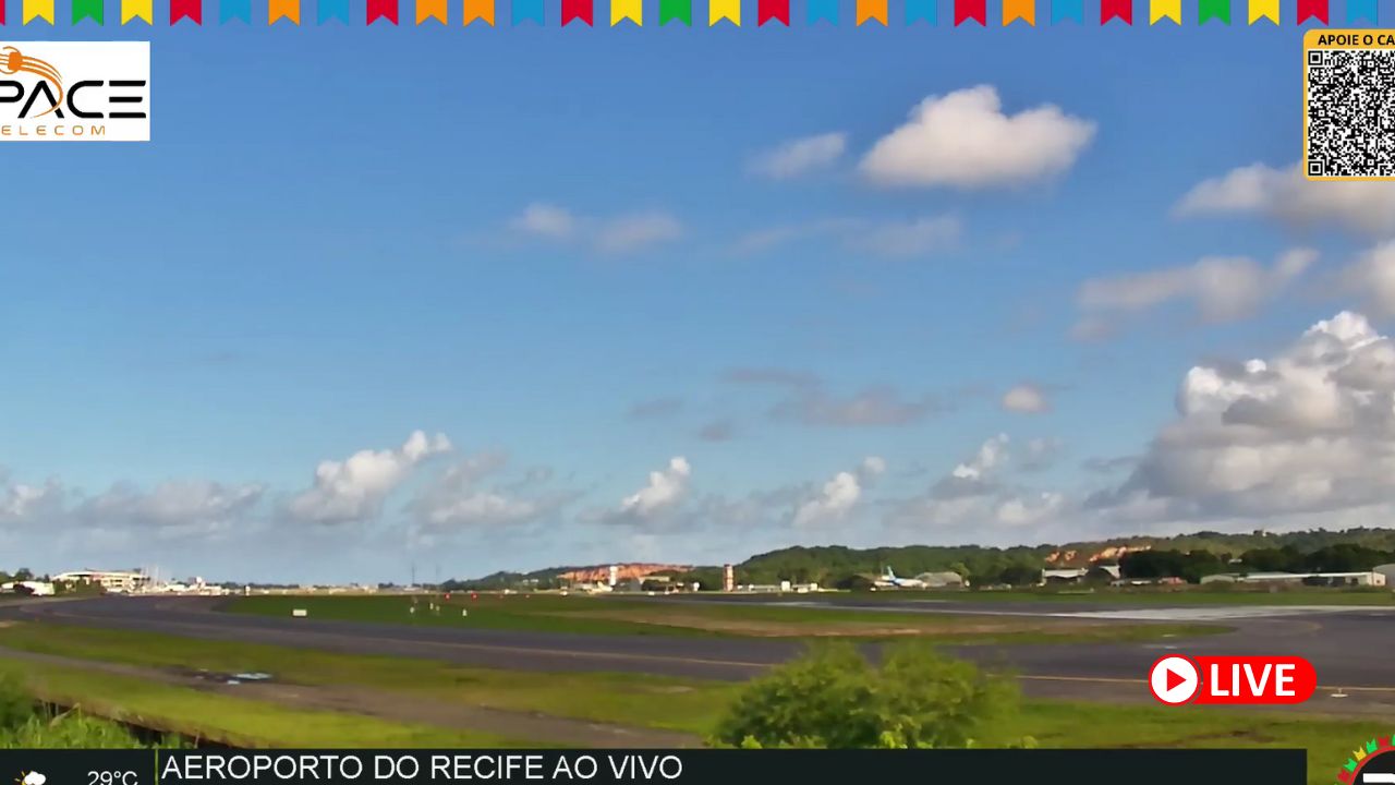 Câmera ao vivo do Aeroporto de Recife.