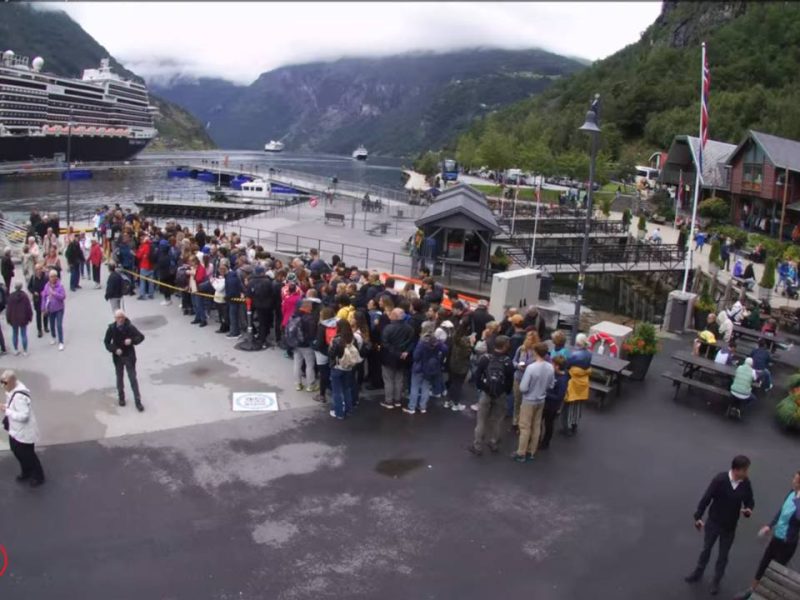 Geirangerfjord cruise port, Geiranger Live cam.