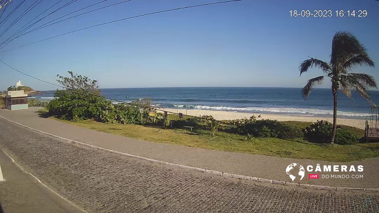 Câmera ao vivo da Praia de Saquarema, Rio de Janeiro.
