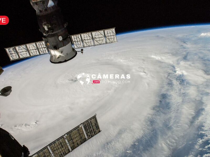 Câmera ao vivo da terra vista da estação espacial da NASA HDEV.