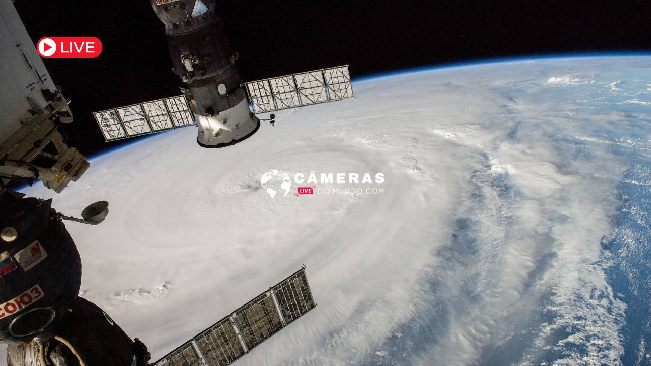 Câmera ao vivo da terra vista da estação espacial da NASA HDEV.