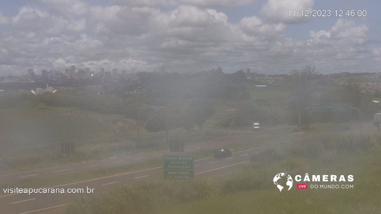 Câmera ao vivo do trânsito entre as cidades de Apucarana e Maringá, Paraná.