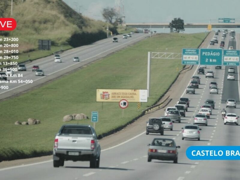 Câmeras ao vivo Rodovia Castelo Brancos.