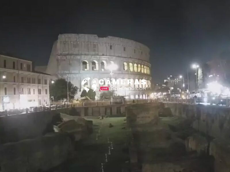 Câmera ao vivo Coliseu, Roma, Itália.