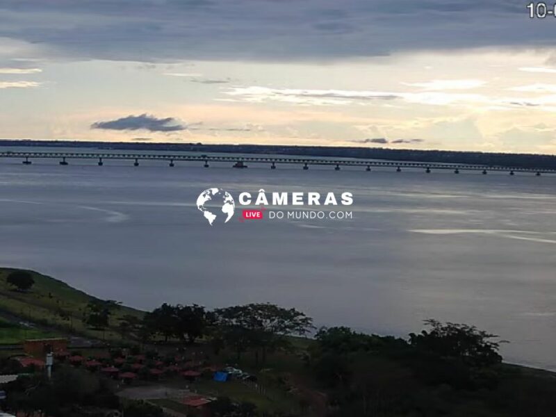 Câmera ao vivo da Ponte Rodoferroviária sobre o rio Paraná que liga os estados de SP e MS.