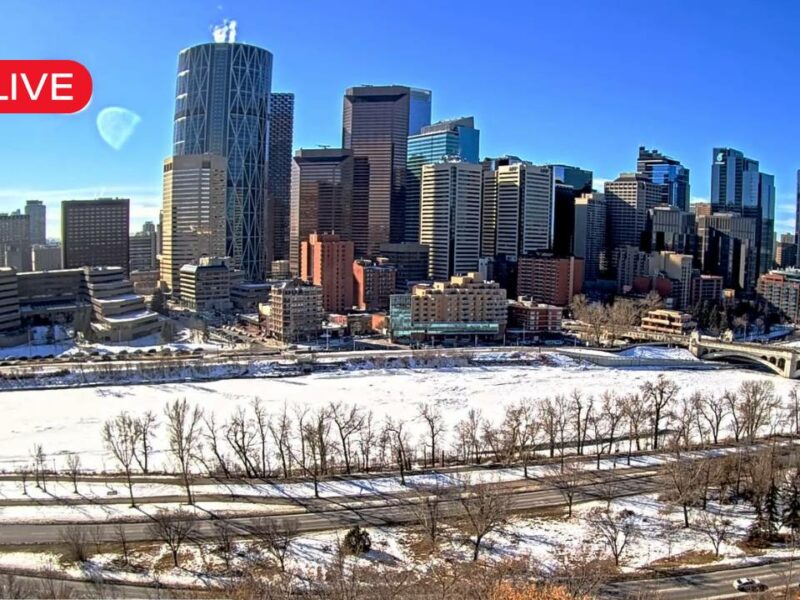 Câmera ao vivo Calgary no Centro, Alberta, Canadá.