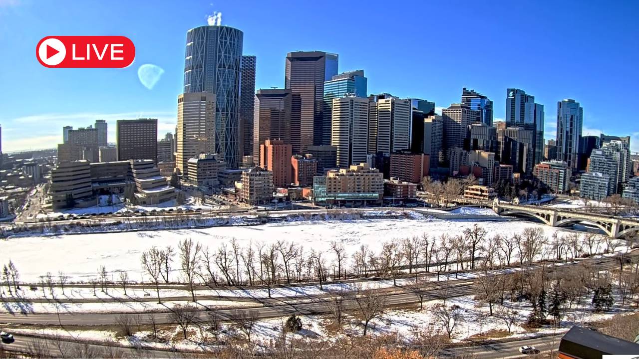 Câmeras ao Vivo Calgary no Centro, Alberta, Canadá Câmeras do Mundo