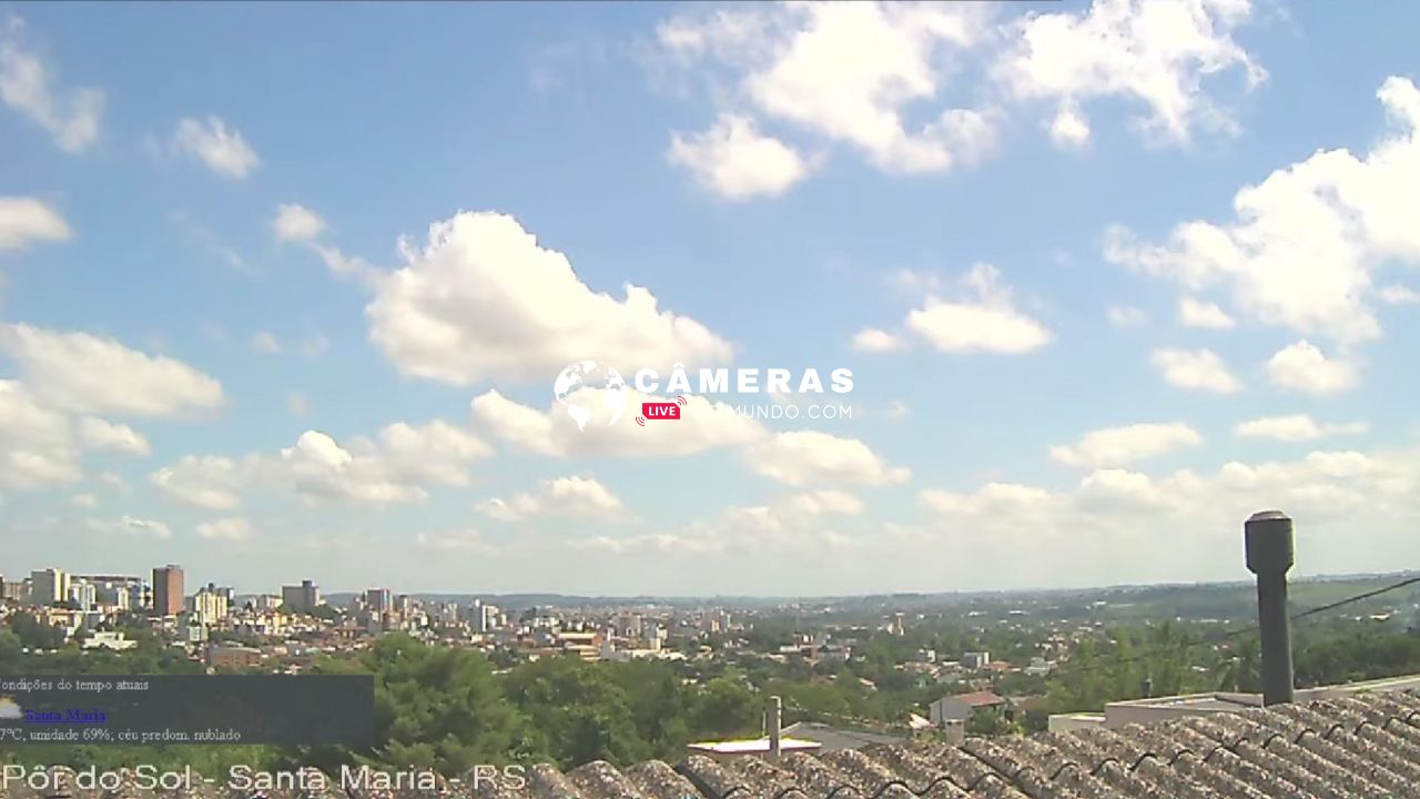 Câmera panorâmica ao vivo de Santa Maria, Rio Grande do Sul.