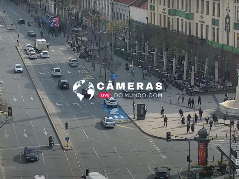 câmera ao vivo do centro de Belgrado capital da Sérvia.