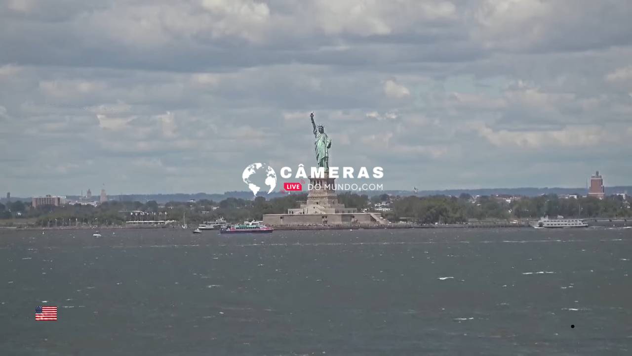 Câmera ao vivo Estátua Da Liberdade, USA.