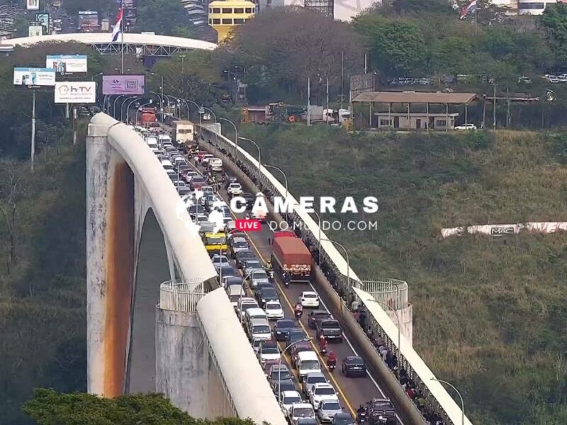 Câmera ao vivo ponte da Amizade, sentido Brasil e sentido Paraguai. Web cam 24h online.