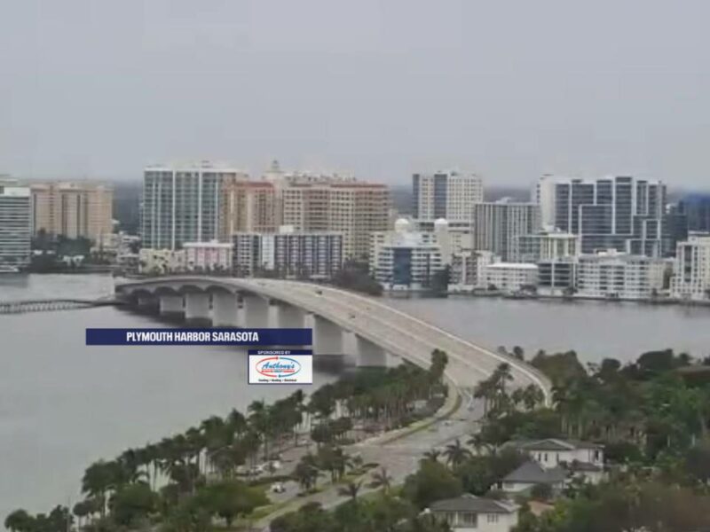 Câmera ao vivo no Porto de Plymouth, na Baía de Sarasota, Flórida