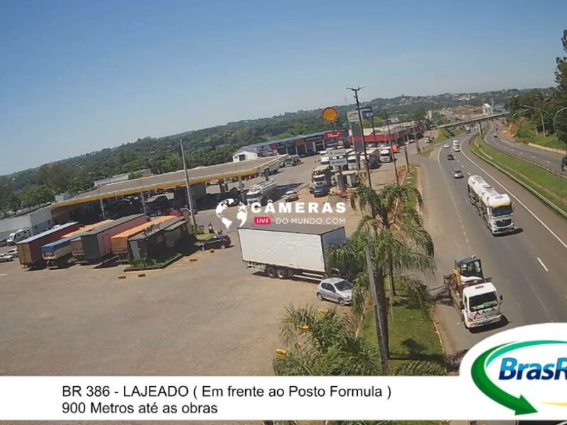 Câmeras ao Vivo BR-386 Entre Lajeado e Estrela.