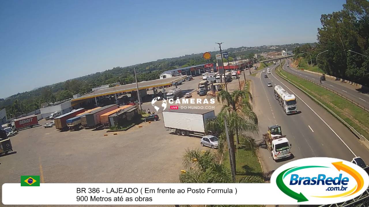 Câmeras ao Vivo BR-386 Entre Lajeado e Estrela.