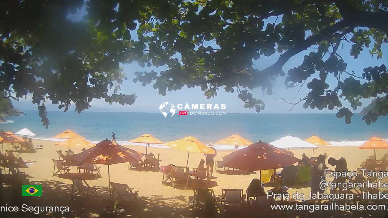 Câmera ao vivo Praia do Jabaquara, Ilhabela.