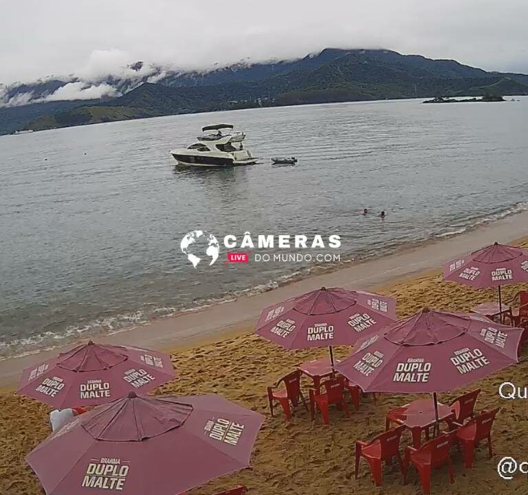 Câmera ao vivo Praia Grande, Ilhabela-SP.