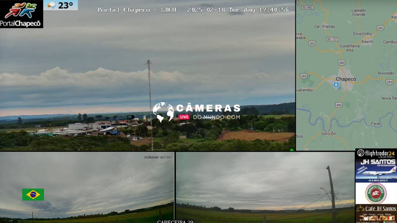 Câmeras ao vivo Aeroporto de Chapecó SBCH.