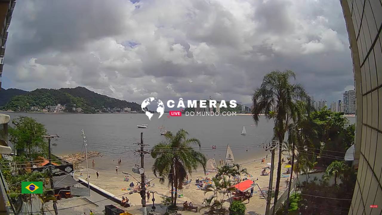 Câmera ao vivo Praia dos Milionários em São Vicente