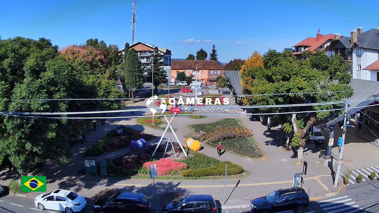 Câmera ao vivo Praça das Flores, Nova Petrópolis.