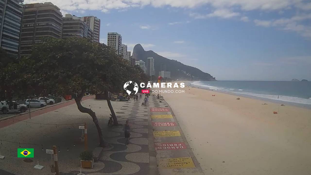 Câmera Ao Vivo Praia de São Conrado no Rio de Janeiro.