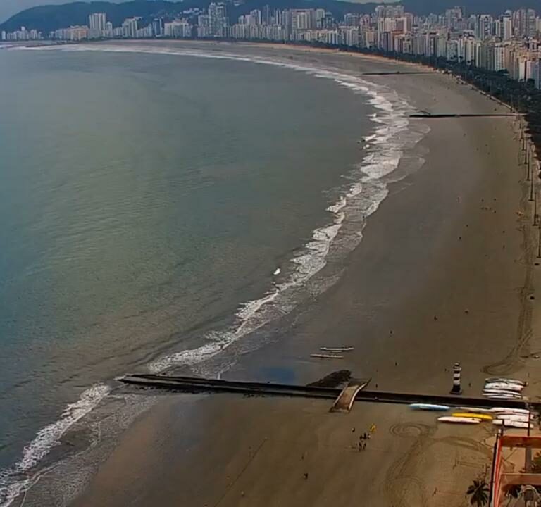 Câmera ao vivo da Orla de Santos.